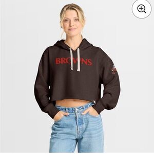Fanatics Oversized Cleveland Browns Cropped Hoodie